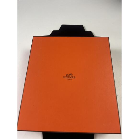 HERMES necklace case box jewelry case empty box used 8x7.25x2 - Picture 1 of 5